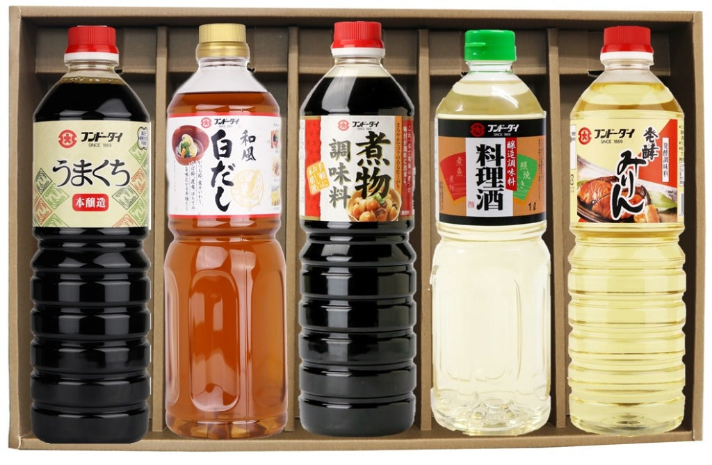 【受注生産】基本の調味料5本詰合わせ