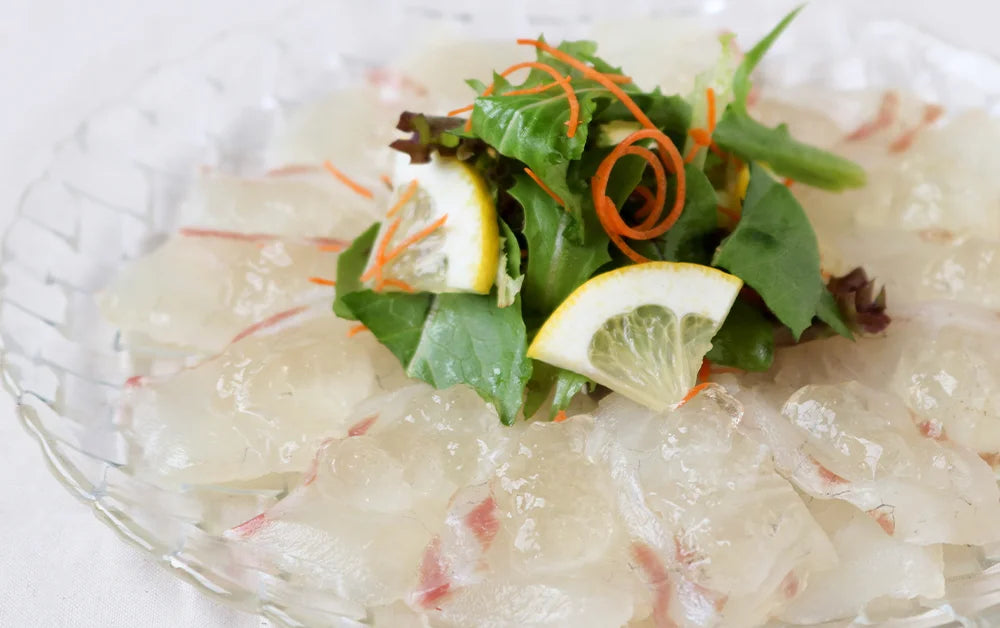 ＜透明醤油＞醤油ジュレのカルパッチョ